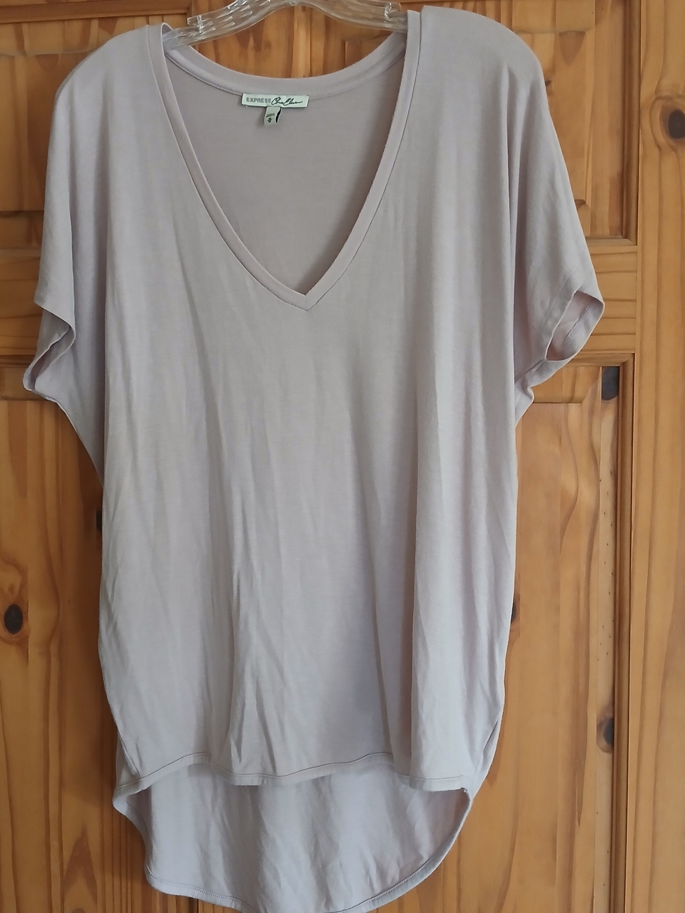 Express Light Pinkish Purple V-Neck Tunic